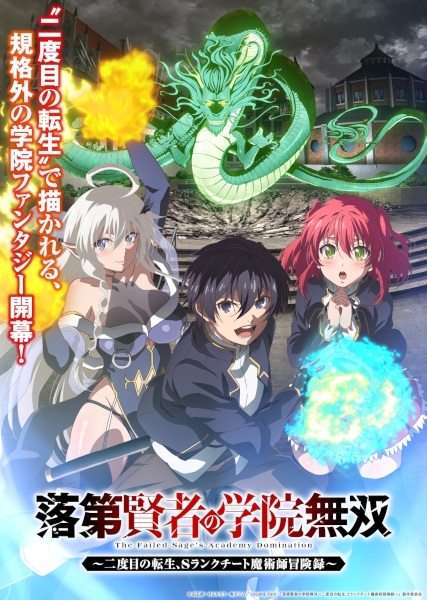 ملصق Rakudai Kenja no Gakuin Musou: Nidome no Tensei, S-Rank Cheat Majutsushi Boukenroku